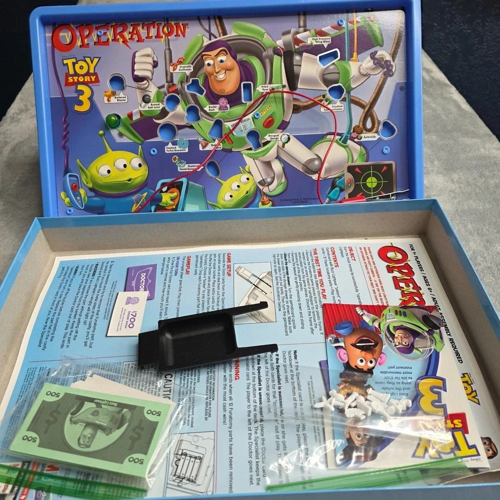 Toy Story 3 Operation Game by Hasbro - 2009 Ed - Tested/Works/Complete!  Ages 6+
